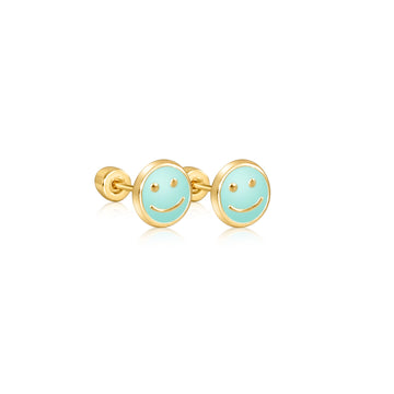Smiley fave with enamel