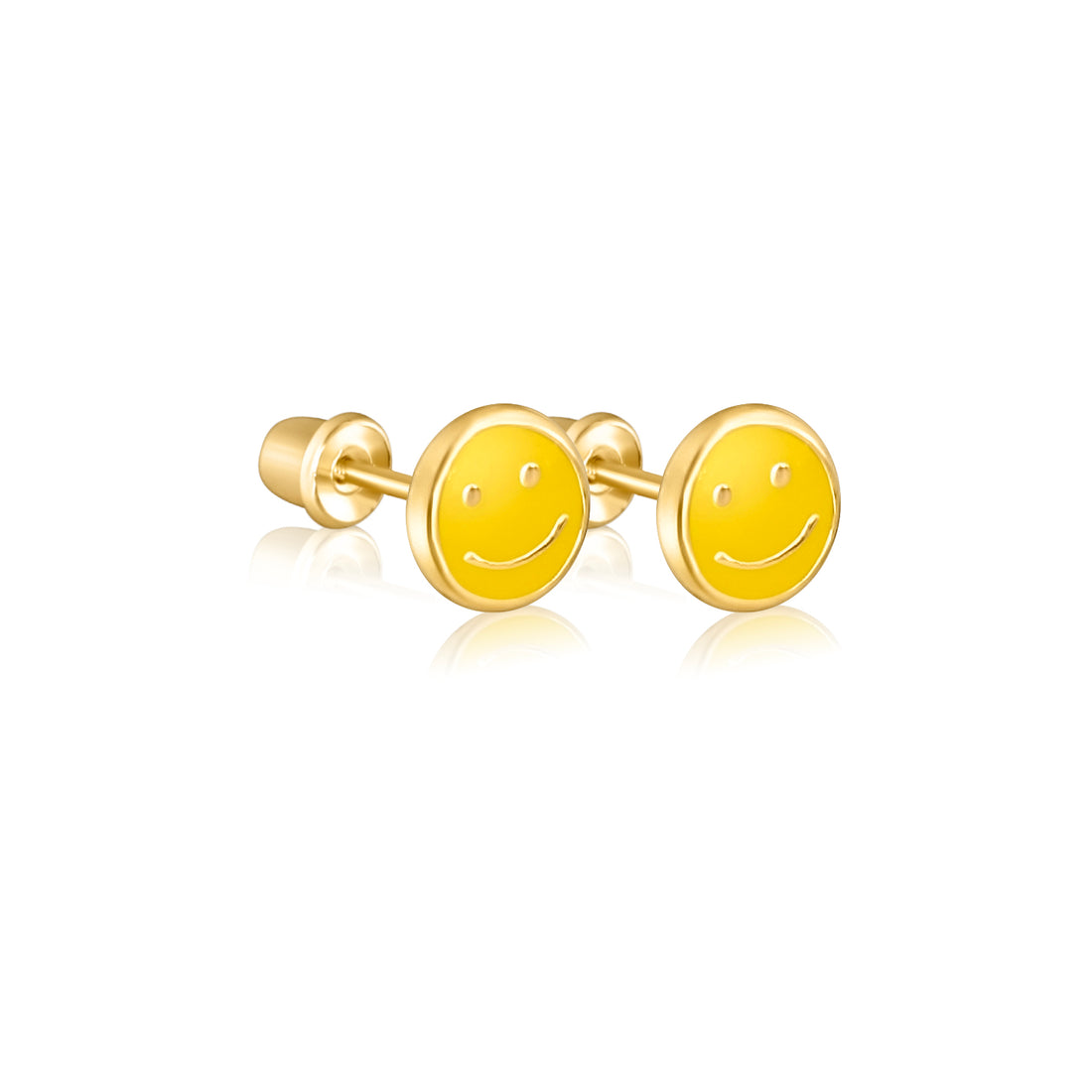 Smiley fave with enamel